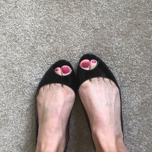 Christian Louboutin black patent ballet flats